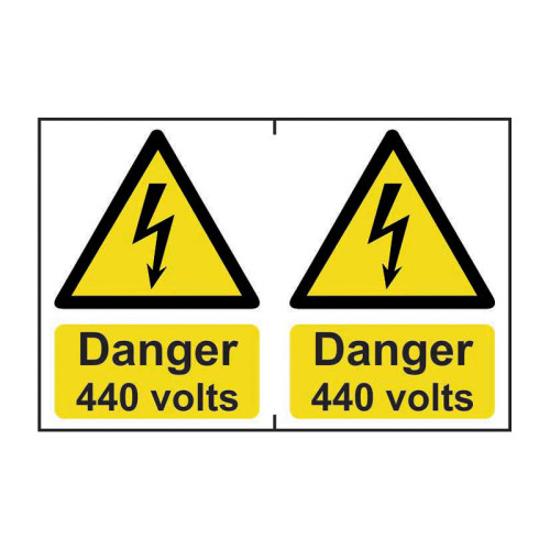 Centurion - Danger 440 volts - 1.2mm Recyclable PP (300 x 200mm)