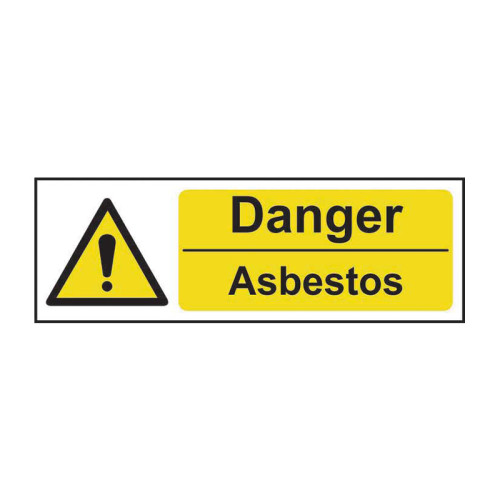 Centurion - 'Danger Asbestos' Sign, Rigid 1mm PVC Board (300mm x 100mm)