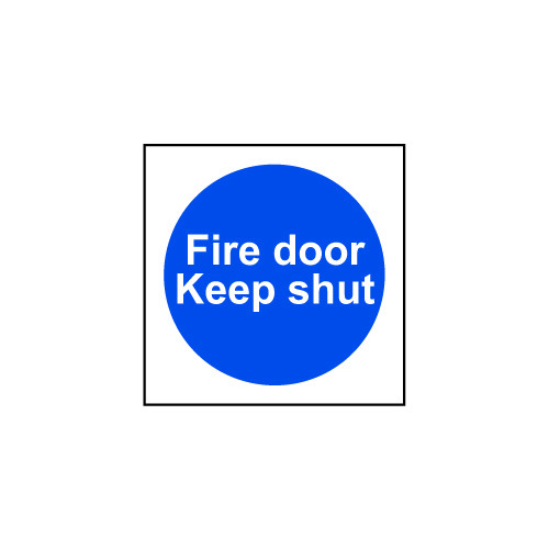 Centurion - 'Fire Door Keep Shut' Sign, Self-Adhesive Vinyl (150mm x 150mm)