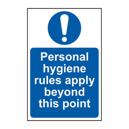 Centurion - 'Personal Hygiene Rules Apply Beyond This Point' Sign, Non ...