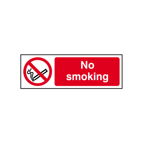 Centurion - 'no Smoking' Sign, Self-adhesive Vinyl (150mm X 50mm)