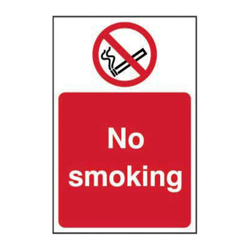 Centurion No Smoking Sign Self Adhesive Vinyl 200mm X 300mm 1666