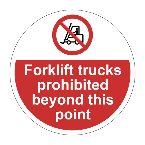 Centurion - 'Forklift Trucks Prohibited Beyond This Point' Floor ...