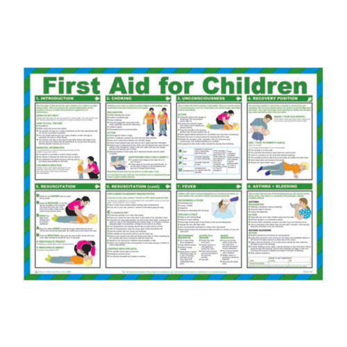 Centurion - 'First Aid for Children' Sign, Laminated Paper, Safety ...