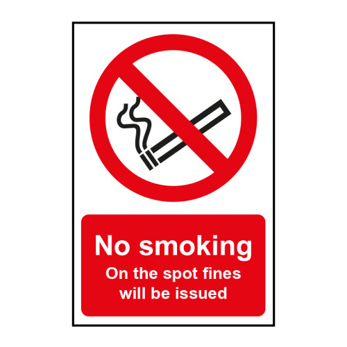 Centurion - No smoking On the spot fines will be issued 1.2mm ...