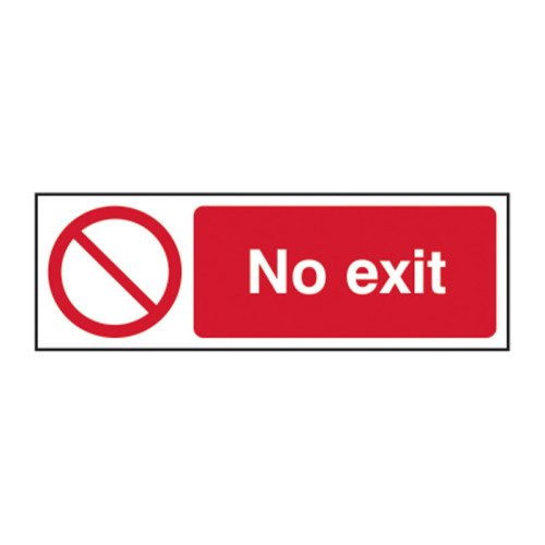 Centurion No Exit Sign Self Adhesive Vinyl 600mm X 200mm 9911