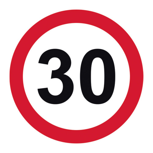 Centurion - '30mph' Road Sign, Aluminium Composite with channel (450mm ...