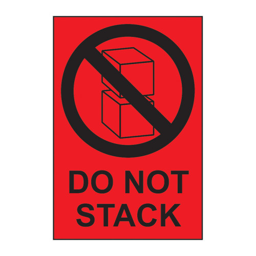 Centurion - 'Do Not Stack' Labels, Self-Adhesive Paper, (100mm x 150mm ...