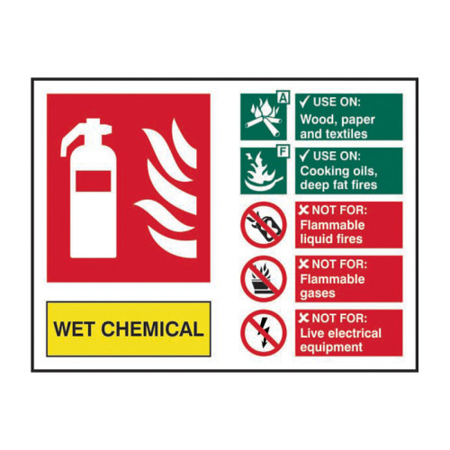 Centurion - 'Fire Extinguisher Composite - Wet Chemical' Sign, Self ...