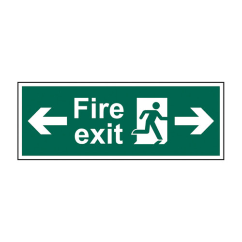 Centurion - 'Fire Exit Running Man Arrow Left & Right' Sign, Double ...