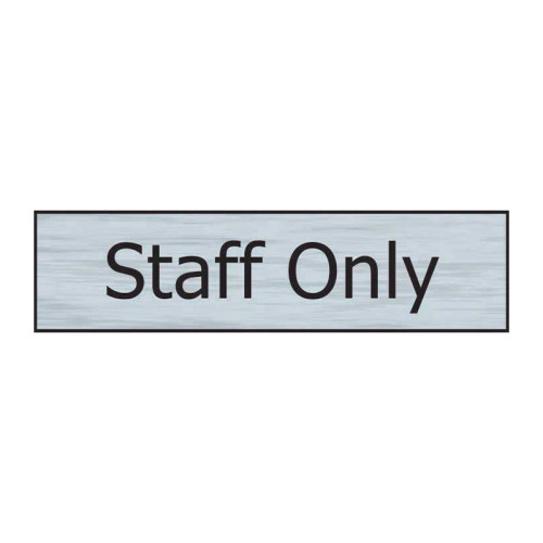 Centurion - 'Staff Only' Sign, Stainless Steel Effect, Self-Adhesive ...