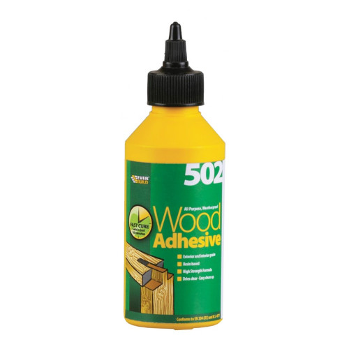 Everbuild 502 Wood Glue Adhesive All Purpose Weatherproof Fast Dry Strong  Clear