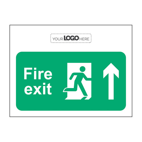 Fire Exit Signs Any Side Sign Vinyl Sticker Safety Decal Indoor/ Outdoor -  Blue Side Studio