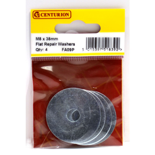 Centurion - M8 x 38mm ZP Flat Repair Washers (4pk) FA09P