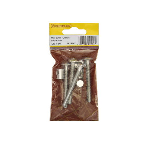 Centurion - M6 x 100mm Furniture Bolts & Nuts FA251P