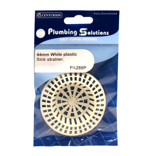 Centurion White Plastic Sink Strainer, 1 3/4"