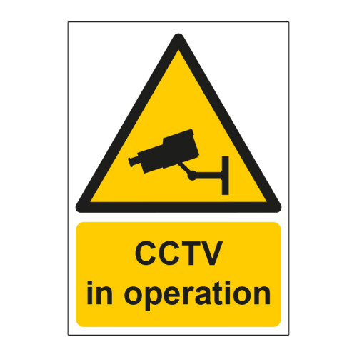 Centurion - CCTV in operation 1.2mm Recyclable PP (148 x 210mm)