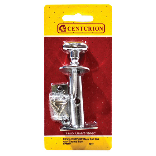 Centurion - Thumb Turn Rack Bolt Set, Chromed, 60mm