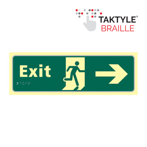 Centurion Exit Man Running Arrow Right Sign Self Adhesive Taktyle