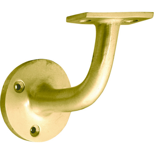 Centurion - Solid Brass Handrail Bracket, Polished Brass, 65mm