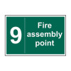 Fire assembly point 9 1.2mm Recyclable PP (300 x 200mm)