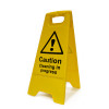 'Heavy-Duty A-Board Caution Cleaning In Progress' Sign, Polypropylene, Yellow, (620mm x 210mm x 300mm) Box Deal of 5