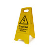 'Heavy-Duty A-Board Caution Electricians Working' Sign, Polypropylene, Yellow, (620mm x 210mm x 300mm), Box Deal of 5