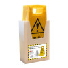 'Heavy-Duty A-Board Caution Electricians Working' Sign, Polypropylene, Yellow, (620mm x 210mm x 300mm), Box Deal of 5