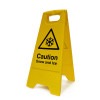 'Heavy-Duty A-Board Caution Snow And Ice' Sign, Polypropylene, Yellow, (620mm x 210mm x 300mm), Box Deal of 5
