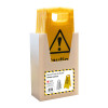 'Heavy-Duty A-Board Caution Snow And Ice' Sign, Polypropylene, Yellow, (620mm x 210mm x 300mm), Box Deal of 5