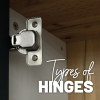 Finial Steel Flush Hinges, Electro Brassed, 50mm