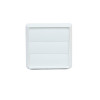 Gravity Flap Wall Outlet - White - 100mm