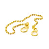 12" Basin Chain With Hooks - Brass