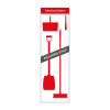 Shadow Board Cleaning Station With Lean Stand, Board Only With Hooks, Style A Red, (600mm x 2000mm)