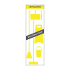 Shadow Board Cleaning Station With Lean Stand, Board Only With Hooks, Style B Yellow, (600mm x 2000mm)