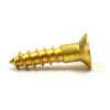 3/8" x 2 Slotted Brass Woodscrew - Countersunk Head - (Pack of 25)