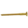 2 1/2" x 12 Slotted Brass Woodscrew - Countersunk Head - (Pack of 4)