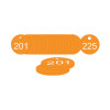 Orange Traffolite Tags (201 to 225), 33mm