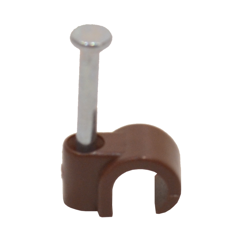 Centurion - Brown Cable Clips 7mm