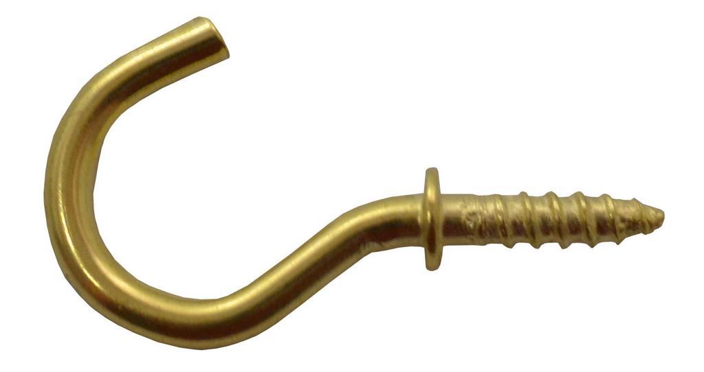 Centurion - Shouldered Cup Hooks, 19mm, Brassed, HE26L