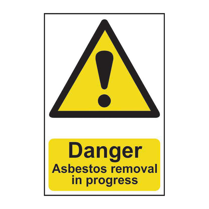 Centurion - ‘Danger Asbestos Removal In Progress’ Sign, Self-Adhesive ...