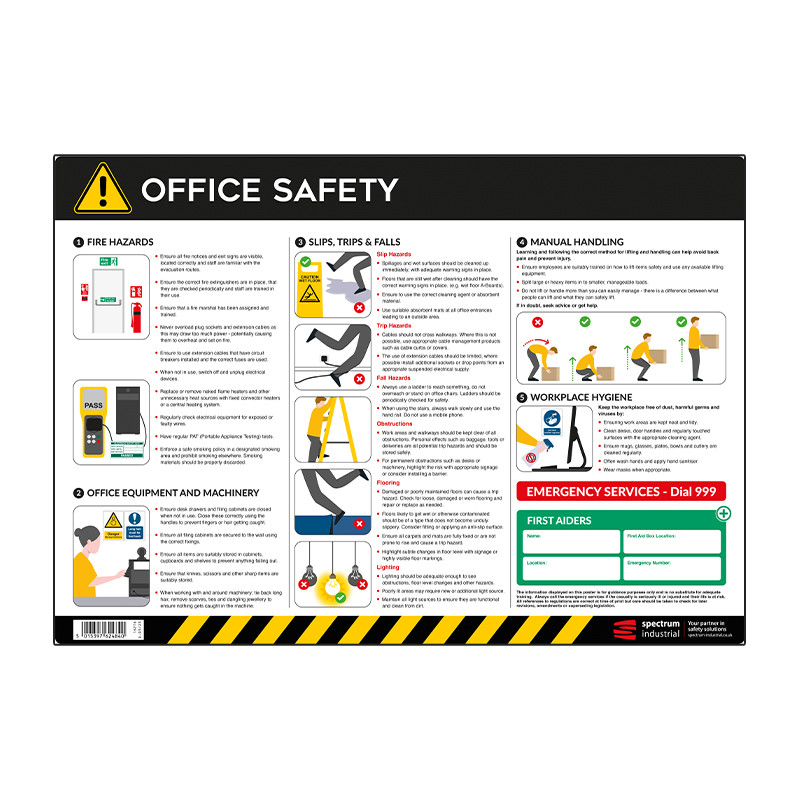 Centurion - Safety Poster: Office Safety - PVC Poster