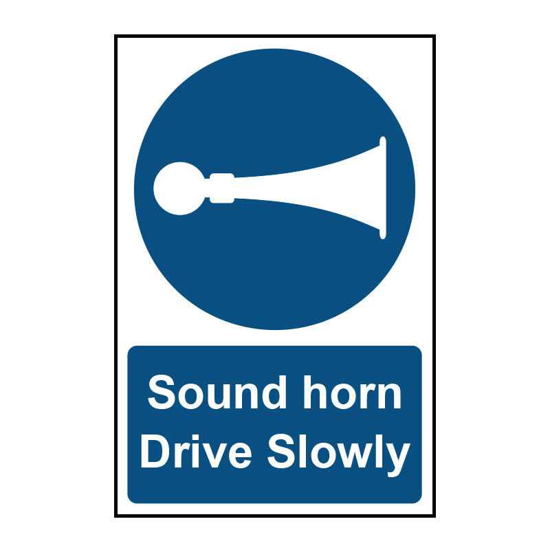 Centurion - Sound horn drive slowly - 1.2mm Recyclable PP (400 x 600mm)