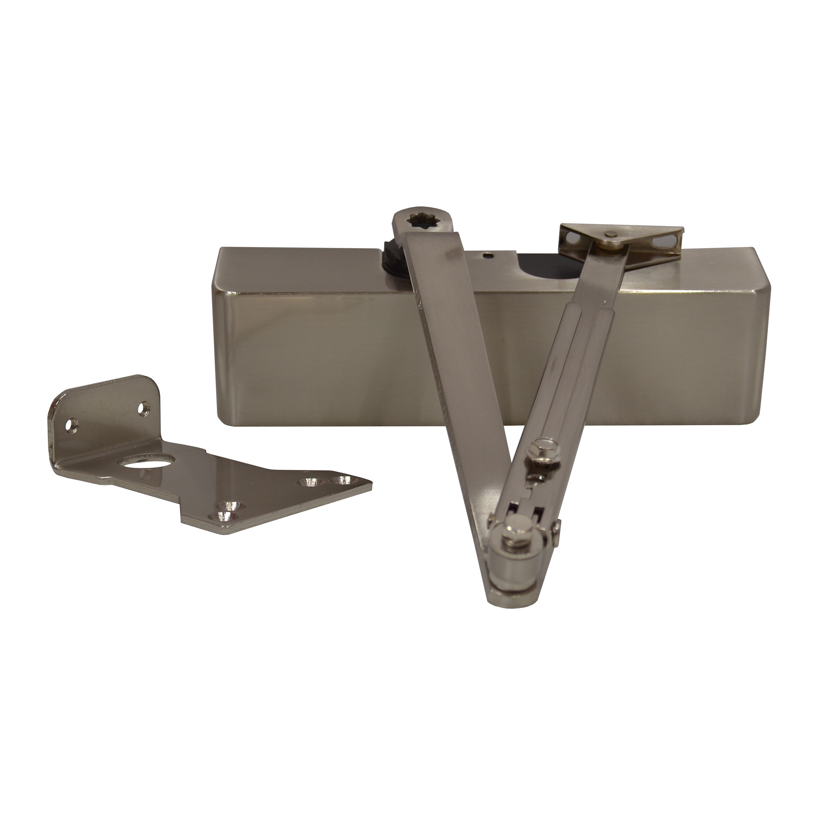 Centurion - Adjustable Heavy Duty Power Door Closers, Satin Nickel