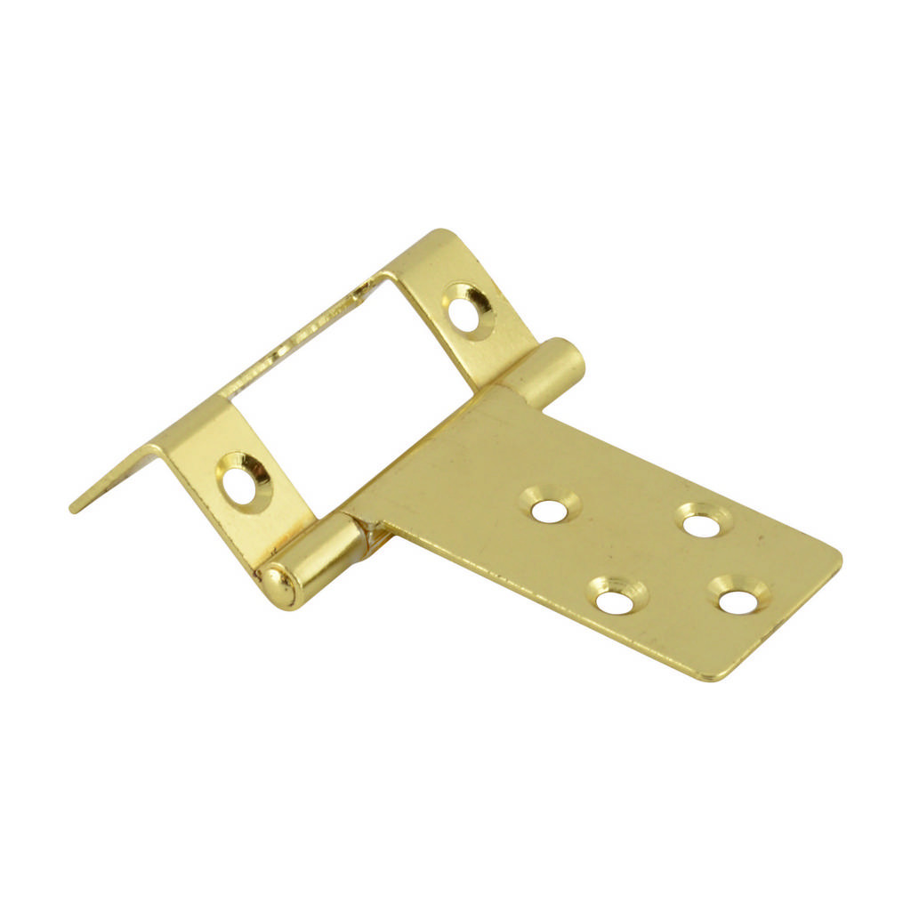 Centurion - Single Cranked Steel Flush Hinges, Electro brassed, 51mm x 16mm