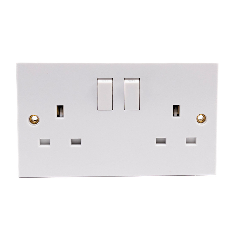 Centurion - 13 Amp 2 Gang Switched Wall Socket, EL15P